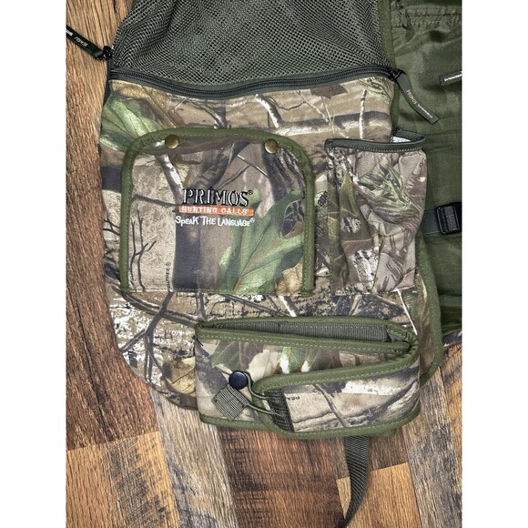 Primos Gobbler Green Camo Hunting Calls Vest Men Size 2X/3X Oversized Camouflage - Picture 2 of 7
